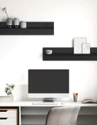 vidaXL Стенен рафт 2 бр. Черния дъб 80 x 115 x 18 см