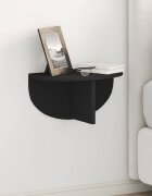 vidaXL Стенен рафт 2 бр. Черно 38 x 19 x 19 см Инженерна дървесина
