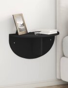 vidaXL Стенен рафт 2 бр. Черно 48 x 24 x 24 см Инженерна дървесина