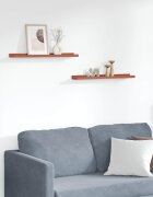 vidaXL Стенен рафт 2 бр. Червено 60 x 9 x 3 cm Инженерна дървесина