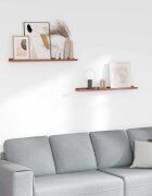 vidaXL Стенен рафт 2 бр. Червено 80 x 9 x 3 cm Инженерна дървесина