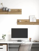 vidaXL Стенен рафт 2 бр. Дъб 80 x 115 x 18 см Инженерна дървесина