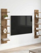 vidaXL Стенен рафт 2 бр. Дъб артизан 22 x 15 x 100 см