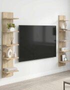 vidaXL Стенен рафт 2 бр. Дъб сонома 22 x 15 x 100 см