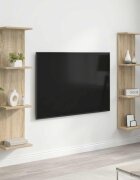 vidaXL Стенен рафт 2 бр. Дъб сонома 25 x 15 x 100 см