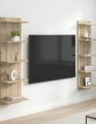 vidaXL Стенен рафт 2 бр. Дъб сонома 30 x 15 x 100 см