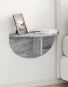 vidaXL Стенен рафт 2 бр. Сив Сонома 48 x 24 x 24 см