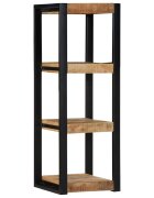 vidaXL Стенен рафт 35x35x100 cm Масивна груба дървесина Манго