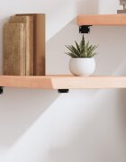 vidaXL Стенен рафт 40x60x(2-6) см необработен масивен дъб