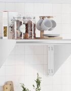 vidaXL Стенен рафт 50x45x31 см сребрист неръждаема стомана