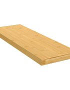 vidaXL Стенен рафт 60x20x25 см бамбук