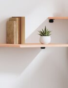 vidaXL Стенен рафт 60x50x2 см необработен масивен дъб