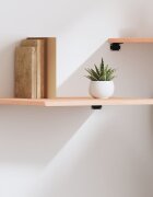vidaXL Стенен рафт 60x60x2 см необработен масивен дъб