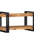 vidaXL Стенен рафт 70x33x35 cm Масивна дървесина Акация