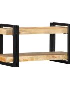 vidaXL Стенен рафт 70x33x35 cm Масивна груба дървесина Манго
