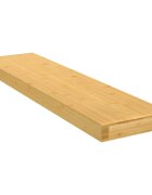 vidaXL Стенен рафт 80x20x4см бамбук