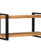 vidaXL Стенен рафт 90x33x45 cm Масивна дървесина Акация