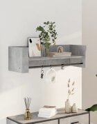 vidaXL Стенен рафт бетонно сив 100x35x305 см инженерно дърво