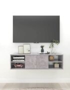 vidaXL Стенен рафт бетонно сив 102x30x29 см инженерно дърво