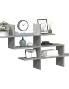 vidaXL Стенен рафт бетонно сив 1245x18x605 см инженерно дърво