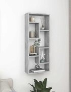 vidaXL Стенен рафт бетонно сив 36x16x90 см инженерно дърво