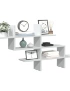 vidaXL Стенен рафт бял 1245x18x605 см инженерно дърво