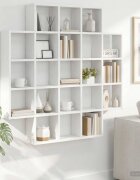 vidaXL Стенен рафт Бяло 100 x 13 x 100 см Инженерна дървесина