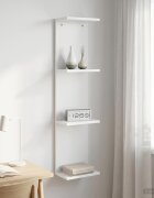 vidaXL Стенен рафт Бяло 25 x 15 x 100 см Инженерна дървесина