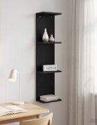 vidaXL Стенен рафт Черен дъб 22 x 15 x 100 см Инженерна дървесина