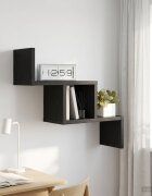 vidaXL Стенен рафт Черен дъб 48 x 15 x 42 см Инженерна дървесина