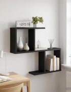 vidaXL Стенен рафт Черен дъб 60 х 12 х 505 см Инженерна дървесина