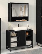 vidaXL Стенен рафт Черния дъб 65 x 20 x 60 см