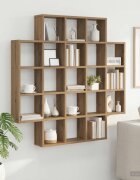 vidaXL Стенен рафт Дъб артизан 100 x 13 x 100 см Инженерна дървесина