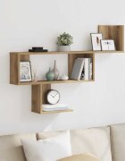 vidaXL Стенен рафт дъб артизан 100x15x70 см инженерно дърво