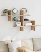 vidaXL Стенен рафт дъб артизан 1245x18x605 см инженерно дърво