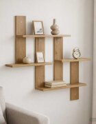 vidaXL Стенен рафт Дъб артизан 85 x 135 x 735 см Инженерна дървесина