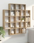 vidaXL Стенен рафт Дъб сонома 100 x 13 x 100 см Инженерна дървесина