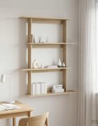 vidaXL Стенен рафт Дъб сонома 100 x 20 x 126 см Инженерна дървесина