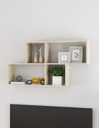 vidaXL Стенен рафт дъб сонома 100x18x53 см инженерно дърво