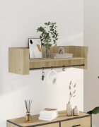 vidaXL Стенен рафт дъб сонома 100x35x305 см инженерно дърво