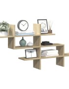 vidaXL Стенен рафт дъб сонома 1245x18x605 см инженерно дърво