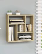 vidaXL Стенен рафт дъб сонома 45x16x45 см инженерно дърво