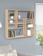 vidaXL Стенен рафт дъб сонома 90x16x78 см инженерно дърво