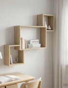 vidaXL Стенен рафт Дъб сонома 915 x 15 x 76 см
