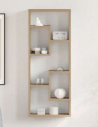 vidaXL Стенен рафт дъбов 36x16x90 см инженерно дърво