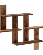 vidaXL Стенен рафт Дъбова дървесина 85 x 135 x 735 см