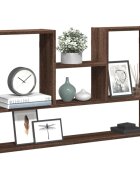 vidaXL Стенен рафт кафяв дъб 99x15x60 см инженерно дърво