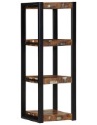 vidaXL Стенен рафт многоцветен 35x35x100 см масивна дървесина регенерирана