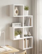 vidaXL Стенен рафт Монтиране на стена Бяло 39 x 15 x 76 см
