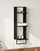 vidaXL Стенен рафт Монтиране на стена Черния дъб 30 x 25 x 100 cm